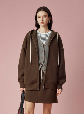 CLMX 含羊毛双面针织面料 M1U风连帽廓形卫衣外套/抽绳半裙