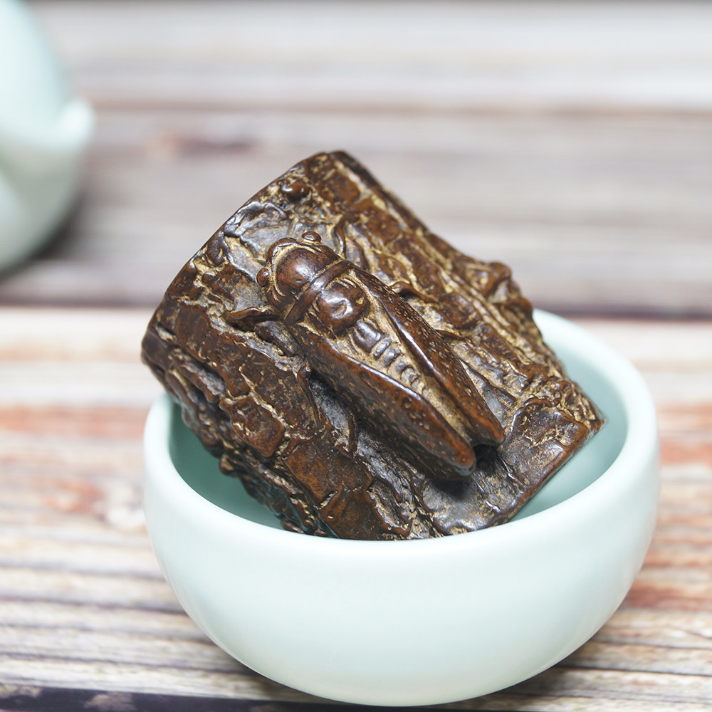 苏工复古纯铜盖置摆件特价茶托