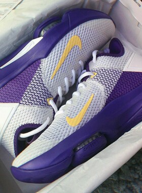 Nike实战篮球鞋詹姆斯湖人白紫