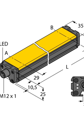 原装Turck 图尔克 LI1000P0-Q25LM0-ELIUPN8X3-H1151测量传感器