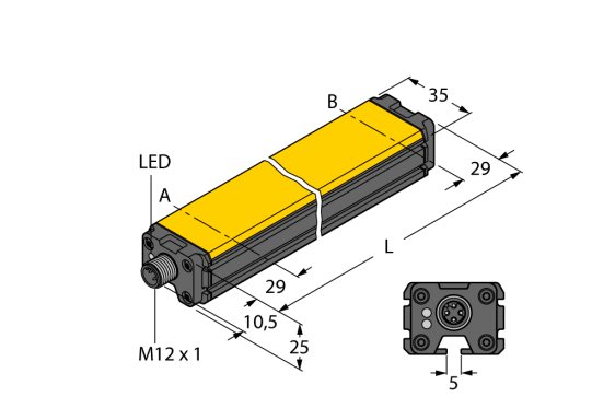 原装Turck 图尔克 LI1000P0-Q25LM0-ELIUPN8X3-H1151测量传感器