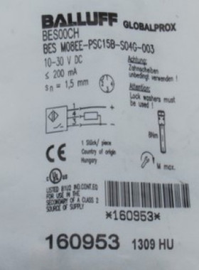原装BALLUFF巴鲁夫传感器BES M08EE-PSC15B-S04G-003 BES00CH