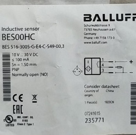 原装BALLUFF巴鲁夫传感器BES 516-3005-G-E4-C-S49-003 BES00HC
