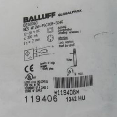 现货BALLUFF巴鲁夫传感器BES M12MI-PSC20B-S04G BES0060接近开关