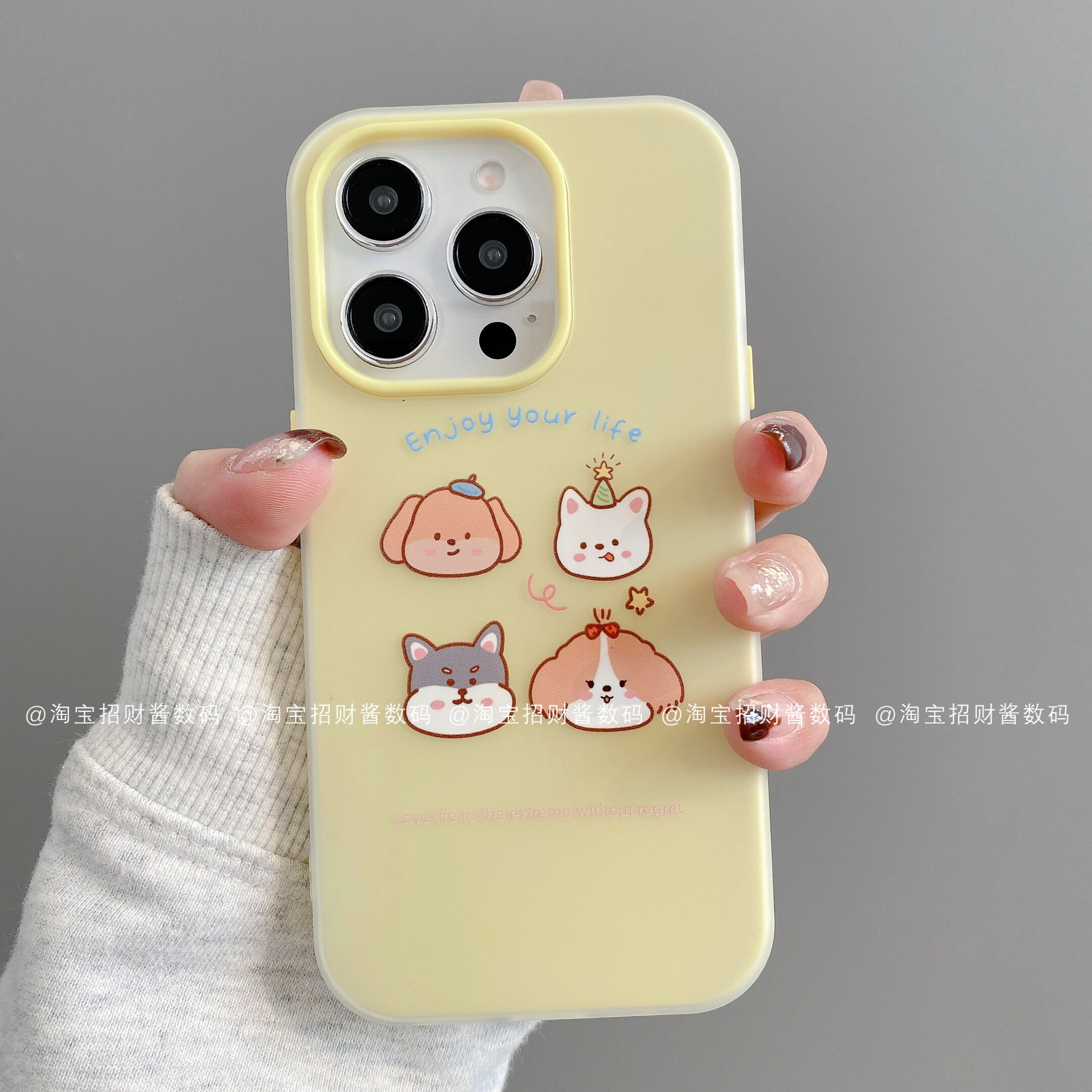 可爱狗狗创意卡通潮果冻壳适用iphone17pro手机壳苹果16pro/15/14/13/12保护套华为mate70/6
