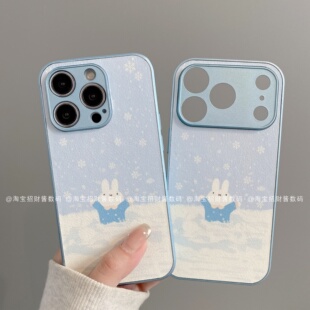 雪地MF潮简约金属皮革适用iphone17pro手机壳苹果16pro/15/14/13/12保护套华为mate60pro/70荣耀vivo小米oppo