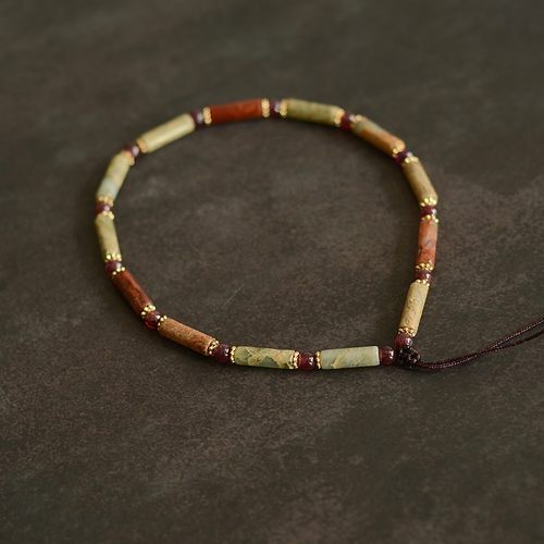 清风雅若手机链天然水晶石榴石