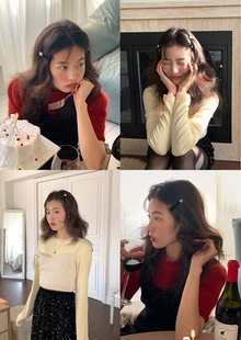 珍珠迷你发夹边夹 beginning同款 现货weloveeva acc韩国饰品