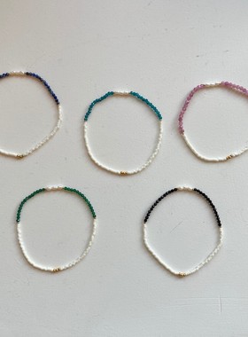 现weloveeva/acc韩饰|买手店mirabelle同款半珍珠串珠手链