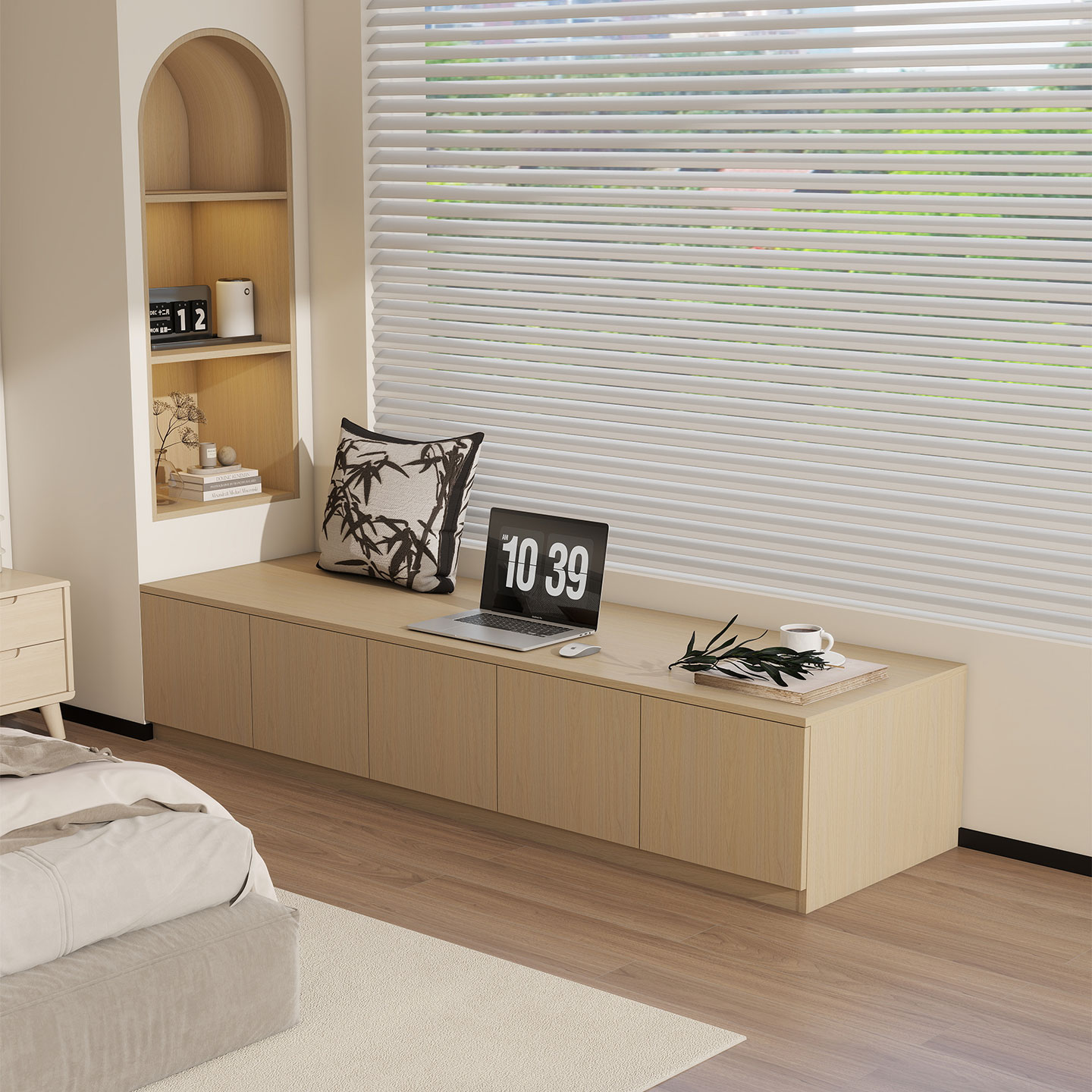 【ENF级实木板】飘窗柜地柜可坐