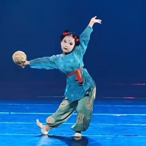 少儿古典舞蹴鞠乐舞蹈演出服男女童汉服新款儿童古风唐装圆领袍