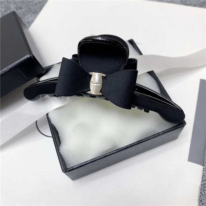 大号韩国简约风布艺蝴蝶结马尾夹