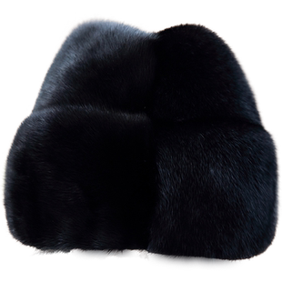 整貂水貂帽子男士地主帽冬天户外裘皮皮草老人保暖帽全皮冬棉帽