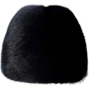 整貂裘皮水貂帽子男款地主帽保暖全皮中老年冬天户外皮草老人棉帽