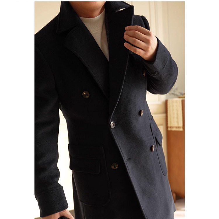 【50%棉羊毛混纺】加厚双排扣毛呢大衣男阿尔斯特领挺括舒适外套,男装,毛呢大衣,淘宝优惠券,粉丝福利购,淘宝优惠卷