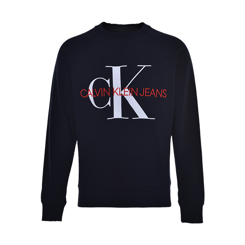 Calvin Klein/卡尔文克男士卫衣春秋休闲简约欧美时尚圆领长袖