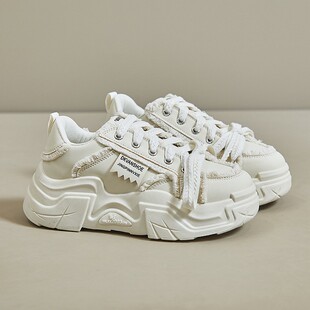 老爹鞋女轻便软底超轻踩屎感2026春季新款韩版ins男学生厚底增高