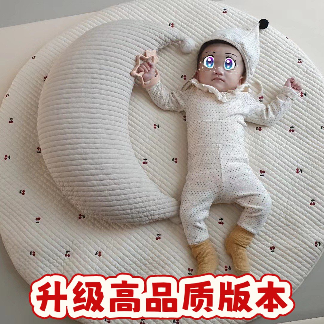 ins新生儿哺乳枕月亮纯棉靠垫儿童床上用品可以拆洗SS52