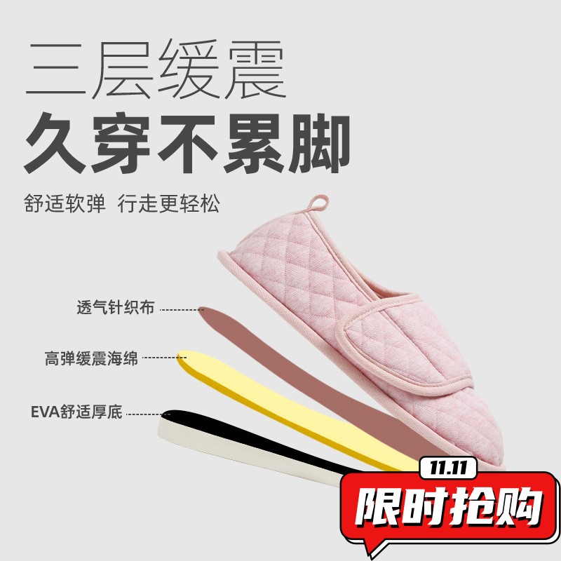 2025秋冬新款保暖包跟老人防风防水防护可户外魔术贴便携棉拖js74