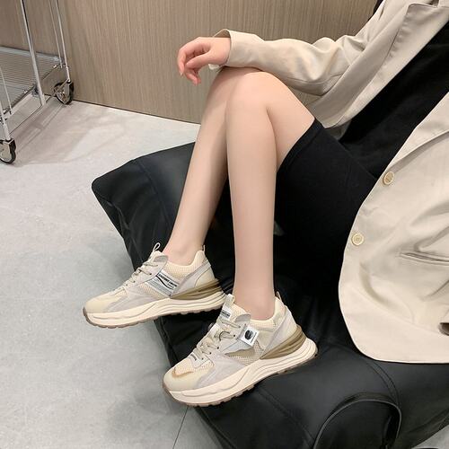韩版2026秋季新款ins拼色阿甘鞋女潮流厚底网面网红同款潮休C-30