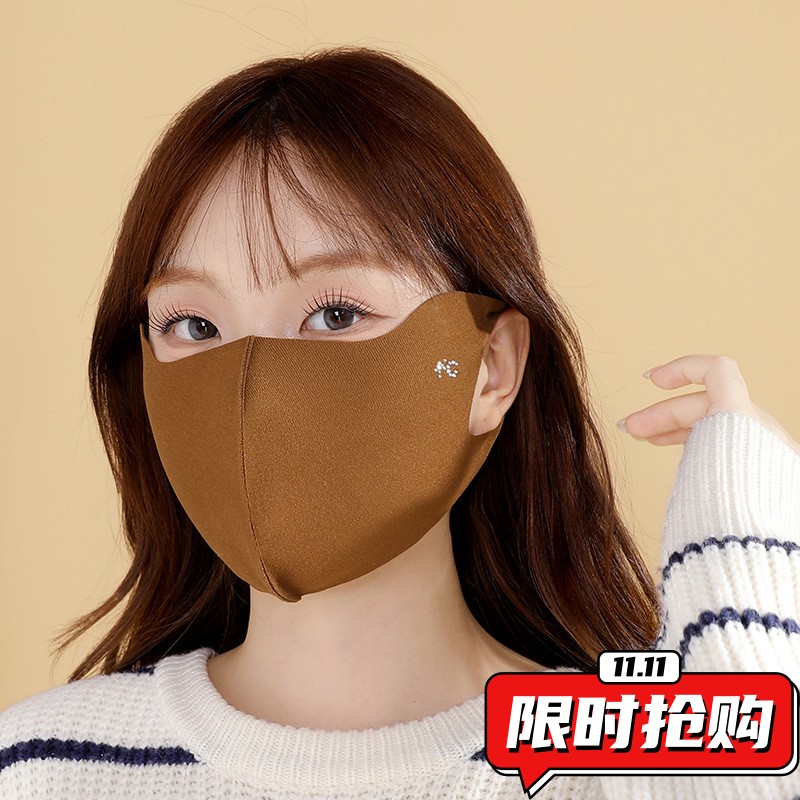 防晒口罩女男潮明星时尚黑色3d立体高颜值透气防尘可水洗保暖口罩