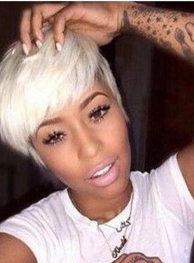 白毛假发 man fashion white short hair wig Cosplay 男士短发