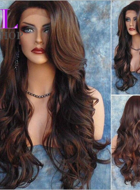 Europe women fashion wig party cosplay long curly hair wigs