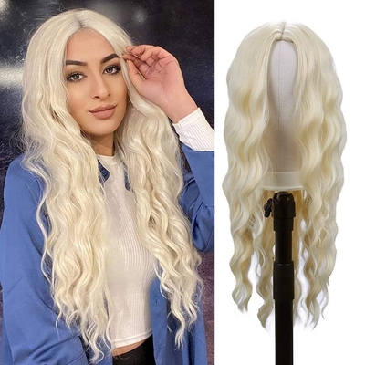 Europe Blonde girls long wave hair wigs Cosplay 金发女郎 wig