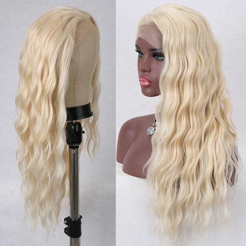 金发蕾丝 Golden front lace Long curly wigs nature hairline