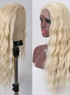金发蕾丝 Golden front lace Long curly wigs nature hairline