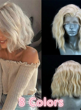 Amazon hot sale front lace wigs girls multicolor curly hair