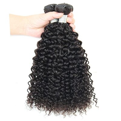 100% human hair 1B small roll curly bundles 10A  真发发帘