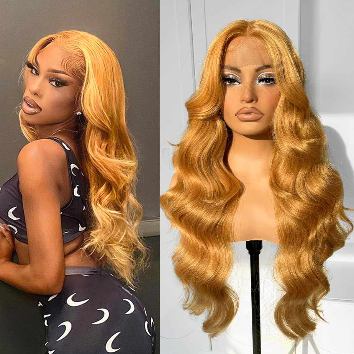 自由分大波浪蕾丝假发 1000种颜色 big wave long curly hair wig