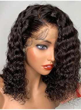High quality women hair front lace small roll curls wigs ins