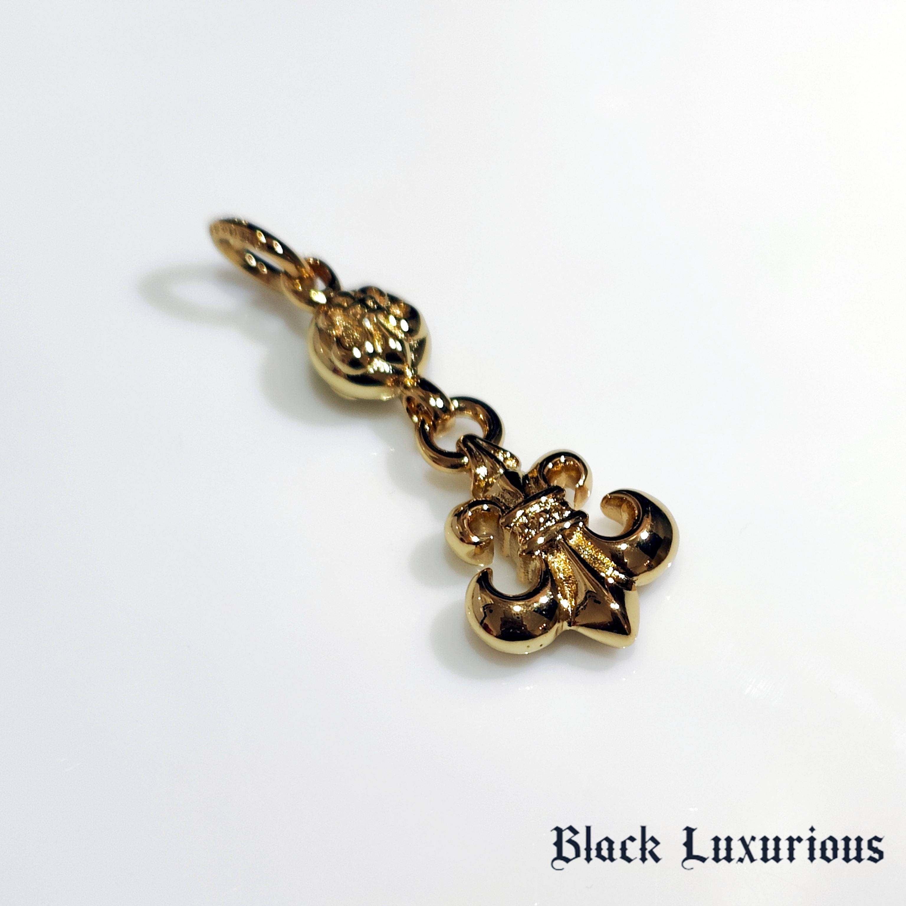 thumbnail for Black Luxurious Plating 22K18K Style Ball Cross Scout Flower Classic Necklace