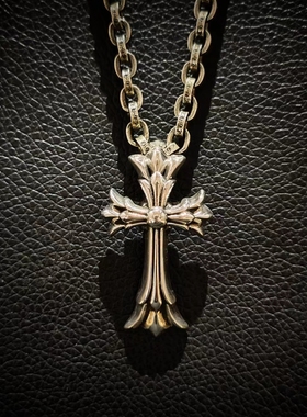 十字架剋罗伈刻字纯银925项链