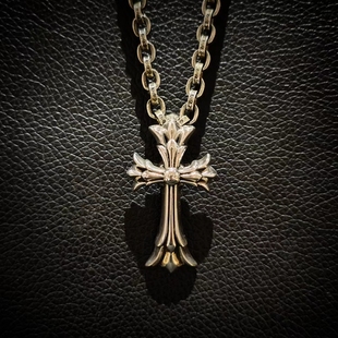 项链 明星款 S925纯银ROCKAGE克罗风格 双层十字架摇滚风网红个性