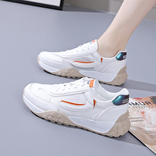 超软底小白鞋女夏季透气网面薄款