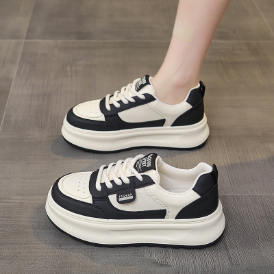 爆款爆款黑白真皮板鞋女百搭