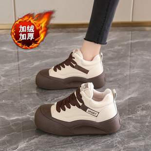 学生棉鞋女2024冬季新款保暖休闲运动板鞋丑萌加绒鞋子ins潮超火