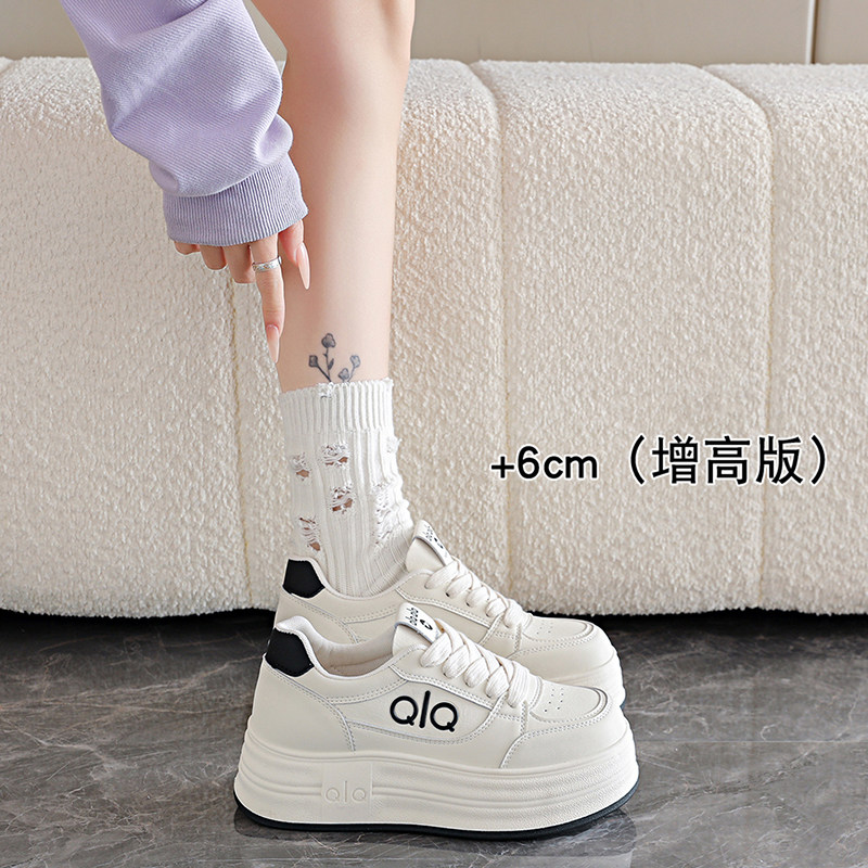 ala厚底小白鞋女2026新款松糕休闲黑白板鞋34码百搭运动鞋子春秋,女鞋,休闲板鞋,淘宝优惠券,粉丝福利购,淘宝优惠卷