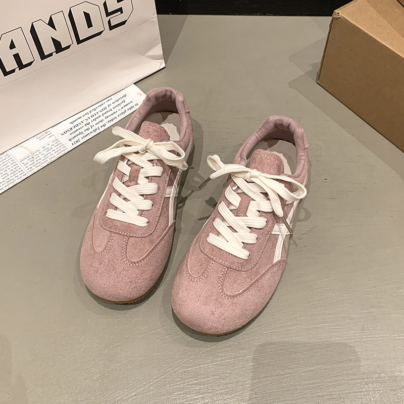 粉色德训鞋女百搭平底阿甘鞋透气休闲运动鞋,女鞋,时尚休闲鞋,淘宝优惠券,粉丝福利购,淘宝优惠卷