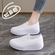 女网面小白鞋 2025新款 春夏透气软底护士鞋 老北京布鞋 不累脚休闲鞋
