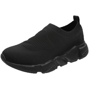 一脚蹬加绒运动女鞋冬天黑色工作鞋不累脚老北京布鞋女休闲二棉鞋