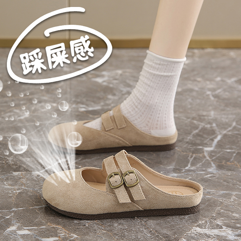 爆款女鞋超火勃肯半拖鞋复古