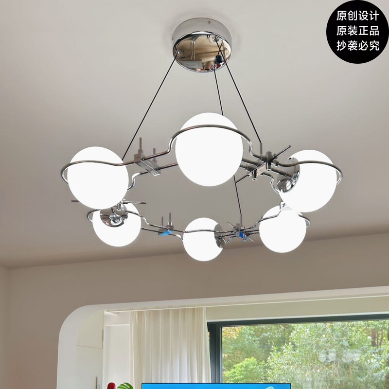 WEHJE 环星包豪斯现代极简轻奢玻璃球客厅餐厅吊灯高档设计师灯具