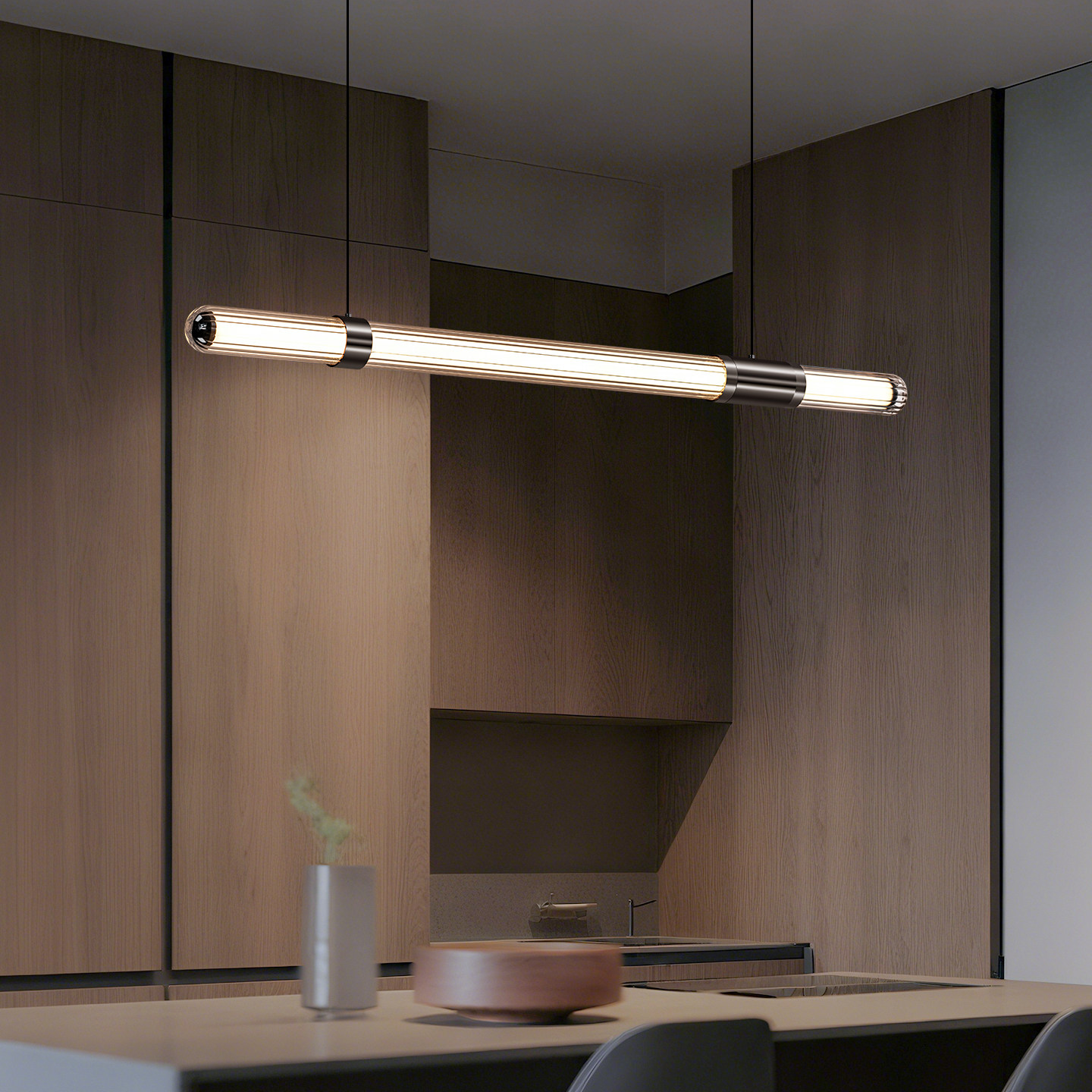 WEHJE 璀璨照明意式简约高级设计餐桌餐厅吊灯吧台玻璃一字长条灯,家装灯饰光源,餐厅吊灯,淘宝优惠券,粉丝福利购,淘宝优惠卷