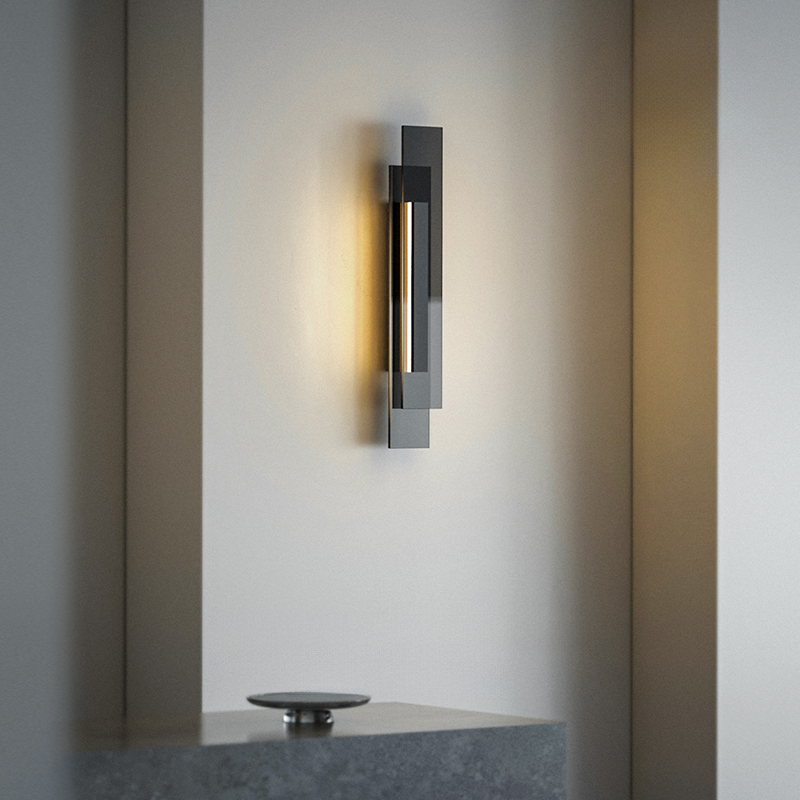意式极简壁灯卧室床头现代高端设计师光影艺术玻璃过道客厅背景墙