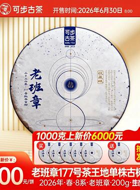 可步古茶 8系老班章·177号 2026年云南普洱生茶勐海挑采古树春茶