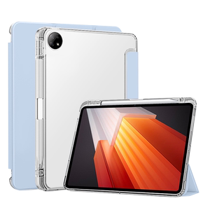 2024新款iqoopad2/pro三折透明保护套iqoo pad2带笔槽PAD2pro平板壳por硅胶13寸磁吸11.5四角防摔air加厚12.1